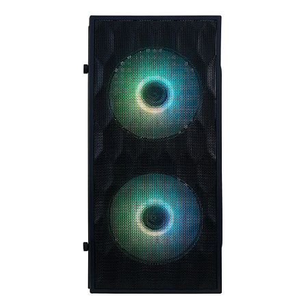 GABINETE M-ATX BRAZILPC GAMER BPC-N14B PRETO C/2 COOLER (2xUSB/1XAUDIO//LATERAL DE ACRILICO/FRENTE MASH)