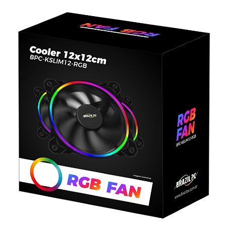 KIT FAN SLIM LED RGB PARA GABINETE 12X12