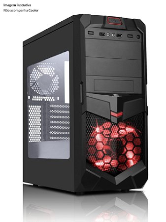 GABINETE GAMER 7005BR BLACK SEM FONTE