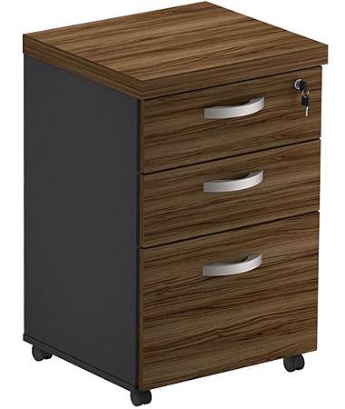 GAVETEIRO VOLANTE 2 GAVETAS E 1 GAVETÃO 0,46X0,70X0,42M