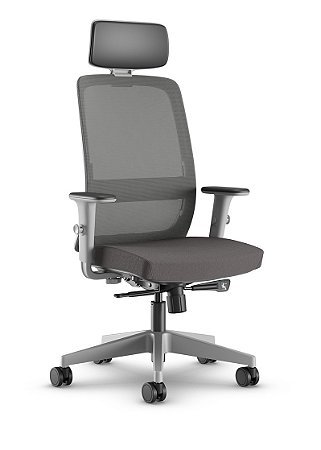 Cadeira Vélo (Estrutura Cinza - Base Nylon e Braço ID)