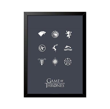 Quadro Poster Game Of Thrones Casas