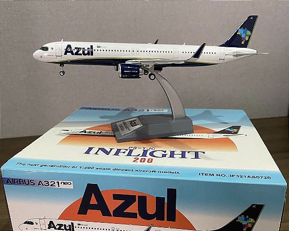 Miniatura Avião - Airbus A321 Neo - Azul - 1:200 - Inflight