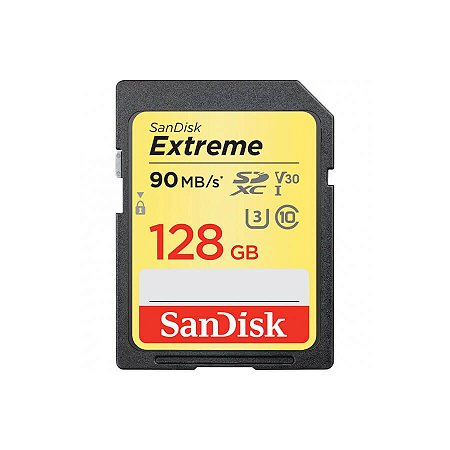 Cartão SanDisk 128 GB Extreme 90 Mb/s
