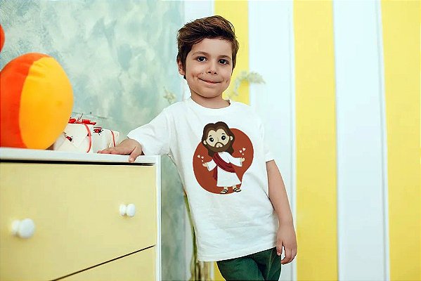 Camiseta Infantil Branca Jesus