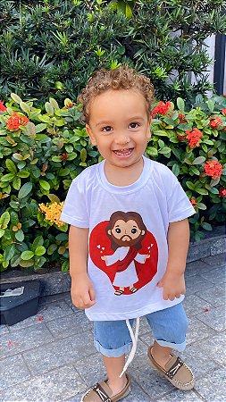 Camiseta Infantil Branca Jesus