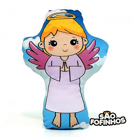 Almofada Boneco Naninha Anjo Menina com Oração