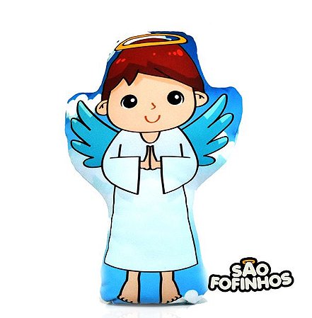 Almofada Boneco Naninha Anjo Menino com Oração