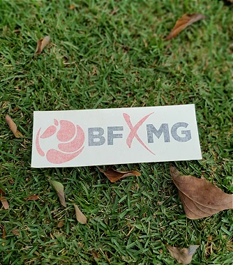 Adesivo BFMGCLUB Logo Médio 25x8,0cm- Preto