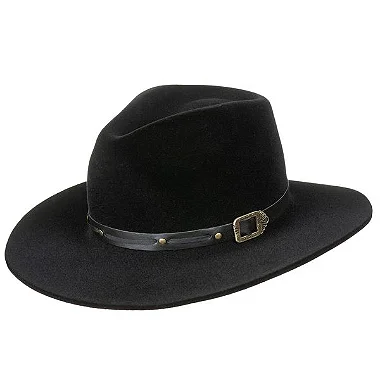 Chapéu Gustavo Lima Aba 8cm - Preto