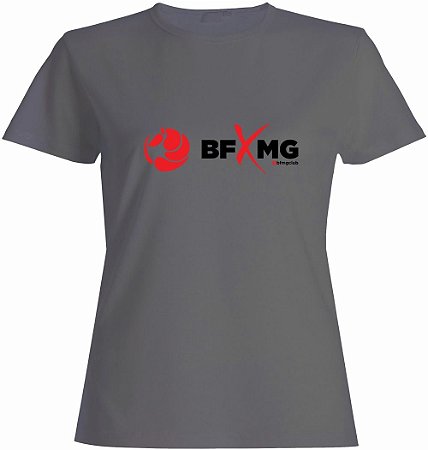 Camiseta BFMGCLUB Cinza Baby Look