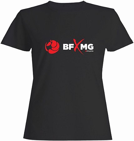 Camiseta BFMGCLUB Tradicional Preta Feminina
