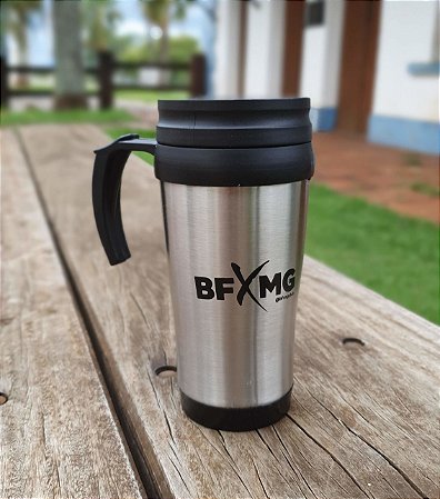 Caneca Aço Inox com Tampa Hemética- 400 ML