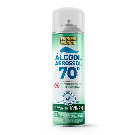 Alcool aerossol 70º desinfetante de uso geral  300ml