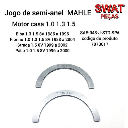 JOGO DE SEMI-ANEL, MOTOR FIASA 1.0,1.3,1.5