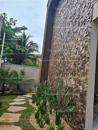 Pedra Ferro Corten Placa 30x30 Telado Mosaico - Revestimentos