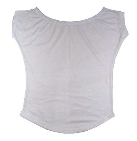 Blusa Gola Canoa Feminina Básica-Malha 100% Poliéster Fiado-Branco - Konfex  Camisetas Para Sublimação