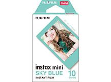 Filme instantâneo Instax Mini Azul (Sky Blue) - Pack com 10 fotos Fujifilm
