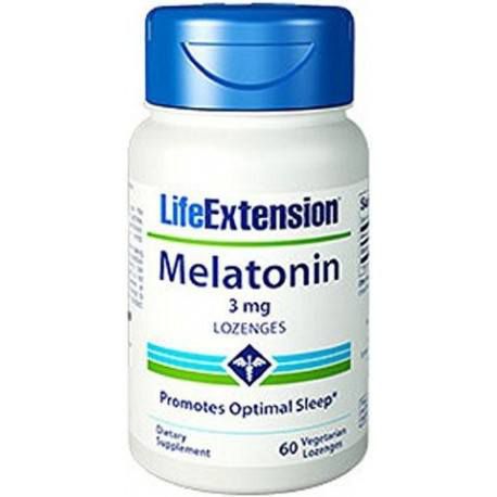 Melatonina 3mg LOZENGES - Life Extension - 60 tab. (h.sono) VENCTO 09.2022