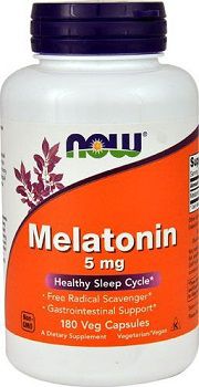 Melatonina 5mg - Now Foods - 180 Cápsulas (hormônio do sono)