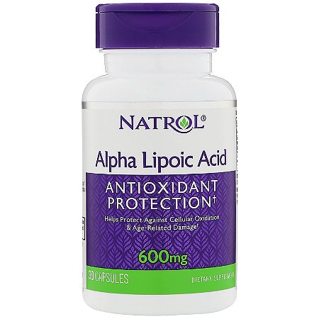 Ácido Alfa Lipóico (Alpha Lipoic Acid)  600 mg -  Natrol - 30 cápsulas