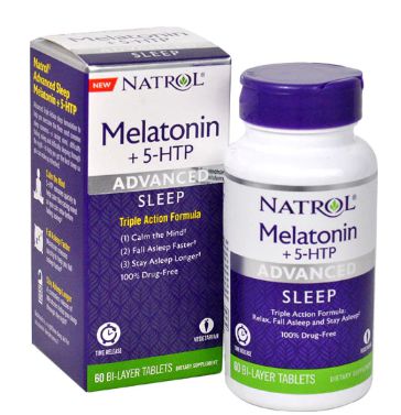 Melatonina advanced 6 mg + 5 htp - Natrol - 60 tablets de liberação rápida e gradual