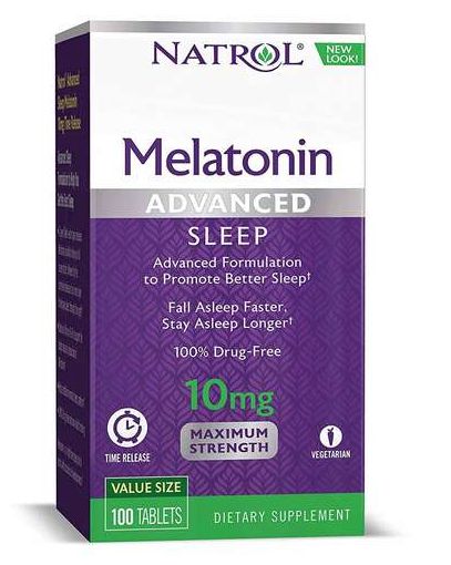 Melatonina 10 mg Liberação Rápida e Gradual -  Natrol - 100 comprimidos