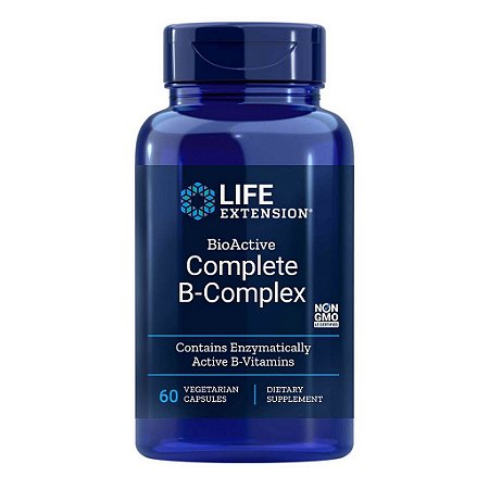 BioActive Complete B-Complex 60 Cápsulas Vegetarianas - Life Extension (PRONTA ENTREGA NO BRASIL)