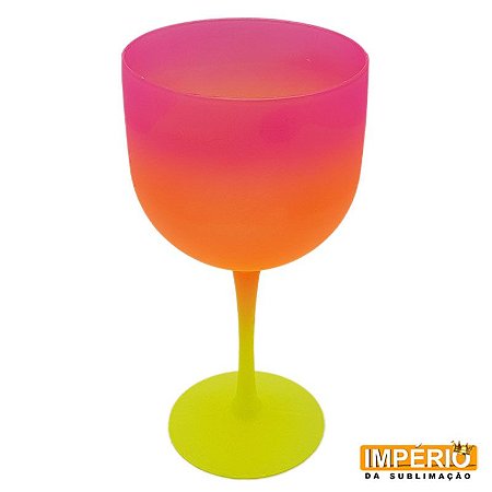 Taça Gin Summer Tricolor (Amarelo / Laranja / Rosa)