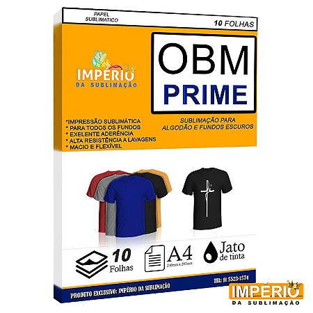 Papel Obm Prime Pct C/10uni (P/ Sublimação)