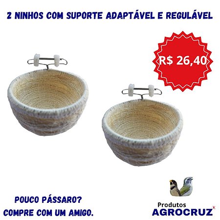 2 NINHOS COM SUPORTE  REGULÁVEL E  ADAPTÁVEL A QUALQUER VARETA