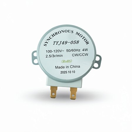 Motor Prato Giratorio Microondas TYJ-49-058 110V 3RPM Ferro