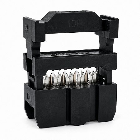 Kit 100 Conector IDC Latch Fêmea 10 Vias FC10 Para Cabo Flat