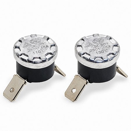 Kit 2 Termostatos Stermax 110°C NA + 130°C NF 16A 250V