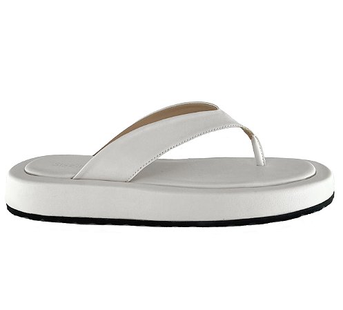 Flat Summer Amarração Off White - Sis and Shoes