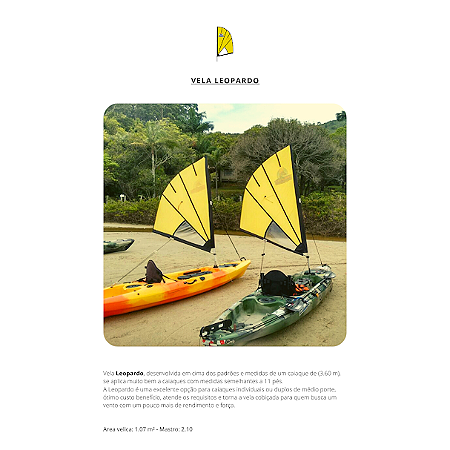Vela leopardo para caiques