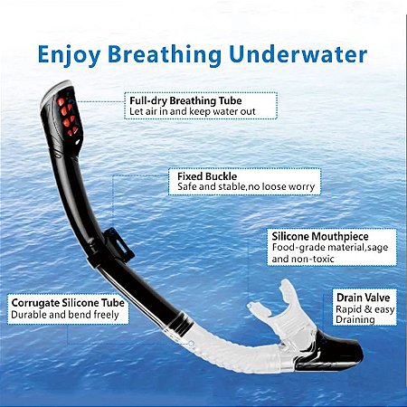 Máscara mergulho com suporte câmeras ação