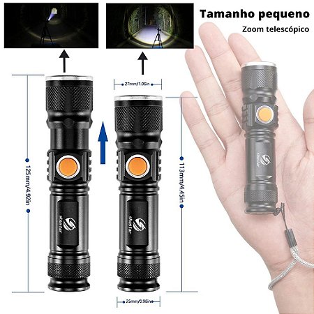 Lanterna LED Carregamento USB