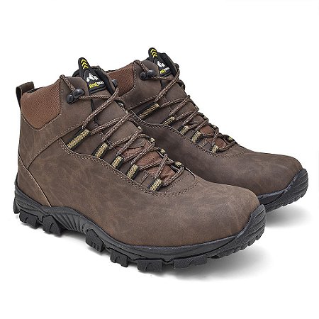 Tênis Adventure Trekking Survivor Bell Boots de Couro Cinza | FRAN MIX