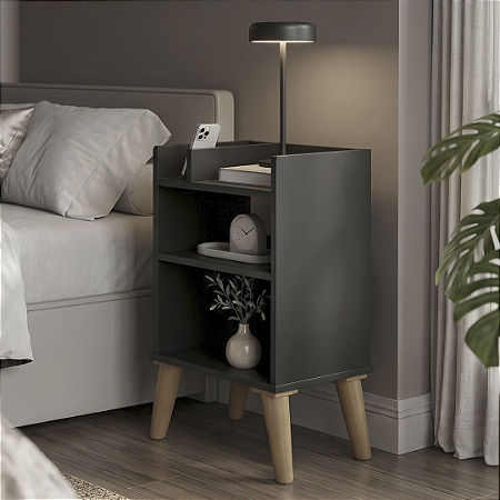 Mesa de Cabeceira Verona Compacta Ideal para Organização e Decoração