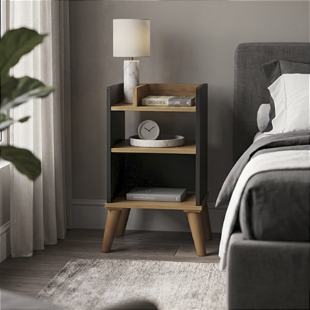Mesa de Cabeceira Verona Estilo Moderno com Estrutura Compacta e Design Elegante