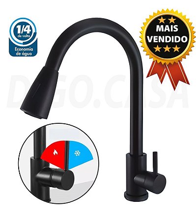 Torneira De Cozinha Gourmet Monocomando Extensor Digo.Casa