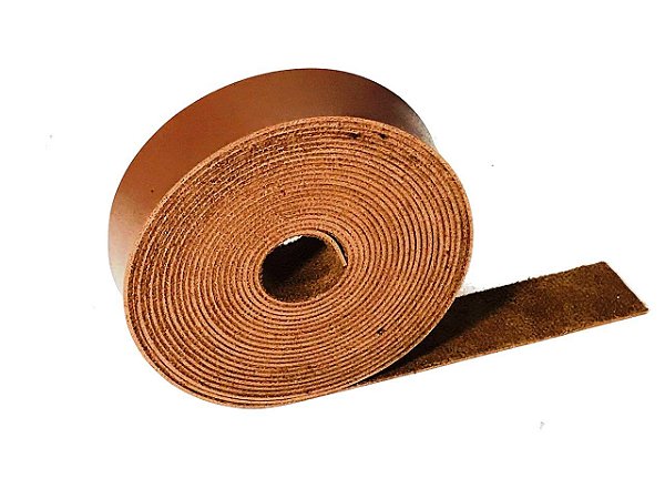 Tira de Couro Sintético caramelo 2 cm 4 metros para uso em Bijuteria Decoração