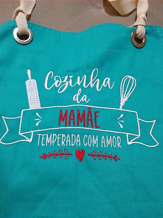 Presente Dia Das Mães Avental Bordado Especial Lindo