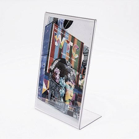 Porta retrato acrílico transparente - 10x15 vertical