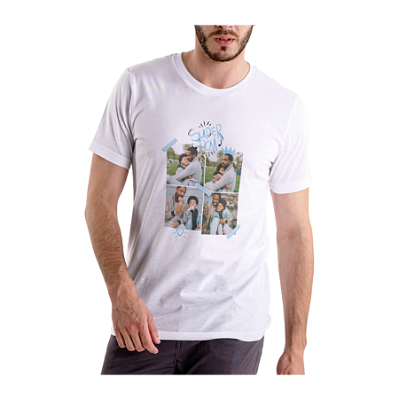 CAMISETA BRANCA PERSONALIZADA COM FOTO