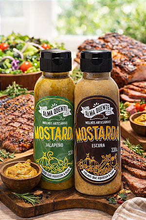 Kit Mostarda Jalapeño e Mostarda Escura - 330g