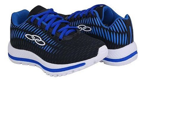 Tênis Olympikus Style Preto Azul Infantil - Four Shoes