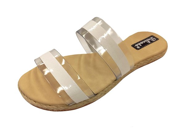 Rasteirinha Feminina Transparente Corda no Atacado - Lumina Calçados Vendas  no Atacado