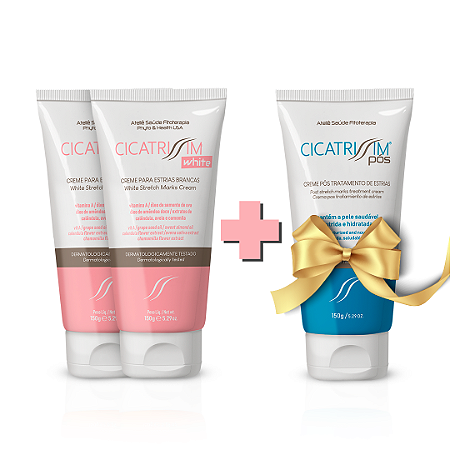 Cicatrissim WHITE 2 unidades + Hidratante Corporal 1 unidade